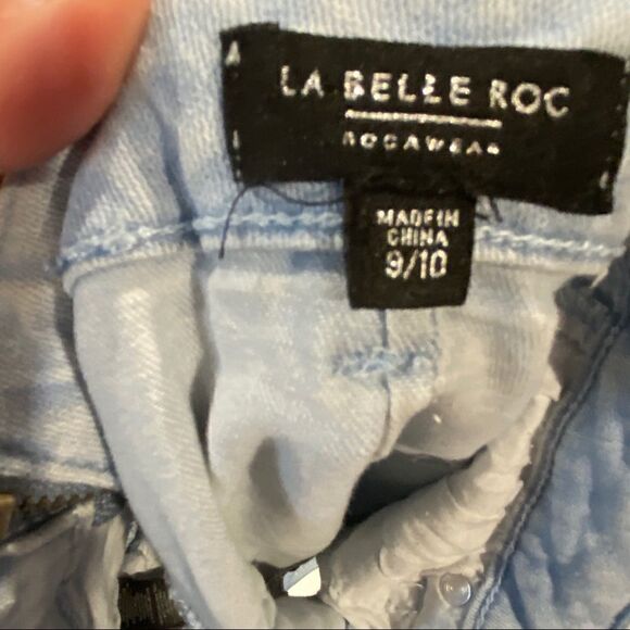 Roca Wear Distressed Faded Denim Midi Skirt 9/10 - Picture 2 of 11